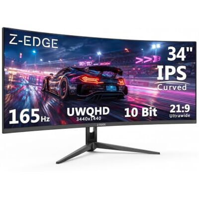 Garmin Z-Edge Monitor 34 Pulgadas Gaming Curvo 1440P IPS 165Hz 1ms FreeSync Negro Garmin Z-Edge Monitor 34 Pulgadas Gaming Curvo 1440P IPS 165Hz 1ms FreeSync Negro
