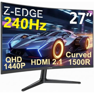 Garmin Z-Edge Monitor Gaming Curvo 27 Pulgadas, 240 Hz, QHD (2560x1440), Panel VA, 1500R, HDMI 2.1 Garmin Z-Edge Monitor Gaming Curvo 27 Pulgadas, 240 Hz, QHD (2560x1440), Panel VA, 1500R, HDMI 2.1