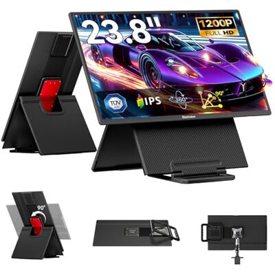 Blackview Portable Monitor, 23.8" 1080P FHD 100Hz, Monitor Gaming IPS, Soporte Ajustable Giratorio 90°, para Laptop, Desktop, MacBook, PS4/5, Compatible VESA Blackview Portable Monitor, 23.8" 1080P FHD 100Hz, Monitor Gaming IPS, Soporte Ajustable Giratorio 90°, para Laptop, Desktop, MacBook, PS4/5, Compatible VESA
