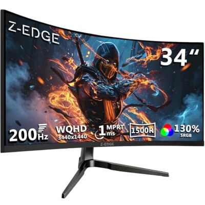 Garmin Z-Edge Monitor 34 Pulgadas Gaming Curvo Ultrawide 1ms VA 200Hz 1440P Negro Garmin Z-Edge Monitor 34 Pulgadas Gaming Curvo Ultrawide 1ms VA 200Hz 1440P Negro