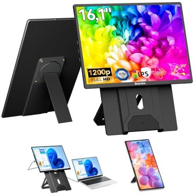 Blackview Monitor Portatil 16,1" FHD 1200P, Ultraligero Pantalla Portatil con Soporte Magnético 360°, Extensión de Pantalla para Portátiles 13-17,3", Plug & Play para Windows/Mac/PC/Xbox/PS5 Blackview Monitor Portatil 16,1" FHD 1200P, Ultraligero Pantalla Portatil con Soporte Magnético 360°, Extensión de Pantalla para Portátiles 13-17,3", Plug & Play para Windows/Mac/PC/Xbox/PS5