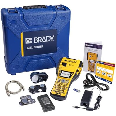 Brady M410 Kit de Impresora de Etiquetas Portátil + Software Etiquetadora Industrial para Etiquetas para Entornos Difíciles Incl. Estuche, Cable EU y 1 Cartucho de Etiquetas- Sustituye a BMP41 Brady M410 Kit de Impresora de Etiquetas Portátil + Software Etiquetadora Industrial para Etiquetas para Entornos Difíciles Incl. Estuche, Cable EU y 1 Cartucho de Etiquetas- Sustituye a BMP41