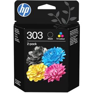 HP 303 Pack de 2 Cartuchos de Tinta Originales, 3YM92AE, Negro, Cian, Amarillo, Magenta, Compatible con Las Series de impresoras Envy Photo 6200, 7100, 7800, Envy Inspire 7200, 7200e, 7900 y 7900e HP 303 Pack de 2 Cartuchos de Tinta Originales, 3YM92AE, Negro, Cian, Amarillo, Magenta, Compatible con Las Series de impresoras Envy Photo 6200, 7100, 7800, Envy Inspire 7200, 7200e, 7900 y 7900e