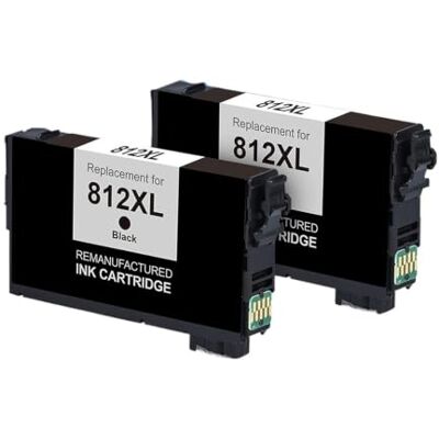 Genérico Cartucho de Tinta 812XL, Compatible con Epson, WF-3820 WF-3825 Genérico Cartucho de Tinta 812XL, Compatible con Epson, WF-3820 WF-3825