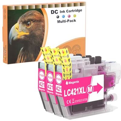 D&C LC421XL Cartuchos de impresora compatibles con Brother LC421 XL Multipack para Brother DCP-J1050DW MFC-J1010DW DCP-J1140DW Cartuchos (Magenta, 3 unidades) D&C LC421XL Cartuchos de impresora compatibles con Brother LC421 XL Multipack para Brother DCP-J1050DW MFC-J1010DW DCP-J1140DW Cartuchos (Magenta, 3 unidades)