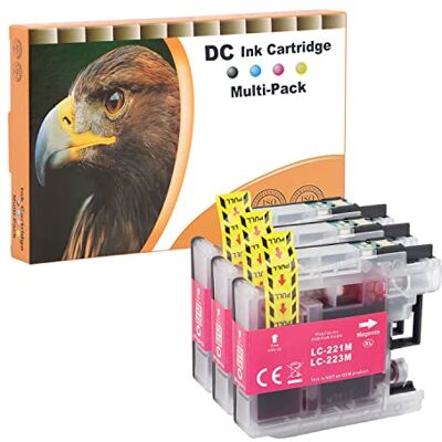 D&C 3x Magenta Cartuchos de Tinta Compatible para Brother LC-221 LC-223 para Brother DCP-J4120DW DCP-J562DW MFC-J4420DW MFC-J4620DW MFC-J4625DW MFC-J480DW MFC-J5320DW MFC-J5620DW MFC-J5625 MFC-J5720DW D&C 3x Magenta Cartuchos de Tinta Compatible para Brother LC-221 LC-223 para Brother DCP-J4120DW DCP-J562DW MFC-J4420DW MFC-J4620DW MFC-J4625DW MFC-J480DW MFC-J5320DW MFC-J5620DW MFC-J5625 MFC-J5720DW