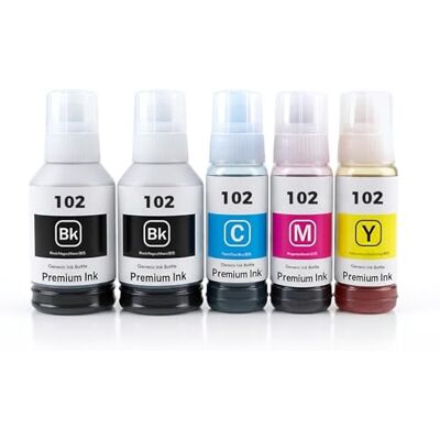 kamo 102 Tinta Multipack Compatible con Epson 102 Cartuchos; EcoTank ET-4750 ET-3750 ET-2750 ET-2700 ET-15000 ET-4700 ET-2710 ET-2720 L5190 L3160 L3156 L3150 L3116 L3110 L1110 kamo 102 Tinta Multipack Compatible con Epson 102 Cartuchos; EcoTank ET-4750 ET-3750 ET-2750 ET-2700 ET-15000 ET-4700 ET-2710 ET-2720 L5190 L3160 L3156 L3150 L3116 L3110 L1110