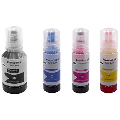 vhbw 4X Tinta de Recarga Compatible con Epson L6170, L6190, L6160 Impresora Set de Recarga, Negro, Dye Cian, Dye Magenta, Dye Amarillo, 330ml vhbw 4X Tinta de Recarga Compatible con Epson L6170, L6190, L6160 Impresora Set de Recarga, Negro, Dye Cian, Dye Magenta, Dye Amarillo, 330ml