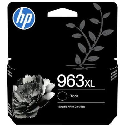 HP 963XL Negro, Cartucho de Tinta Original, Alta Capacidad Compatible con OfficeJet Pro serie 9010, 9020, 2000 páginas (3JA30AE) HP 963XL Negro, Cartucho de Tinta Original, Alta Capacidad Compatible con OfficeJet Pro serie 9010, 9020, 2000 páginas (3JA30AE)