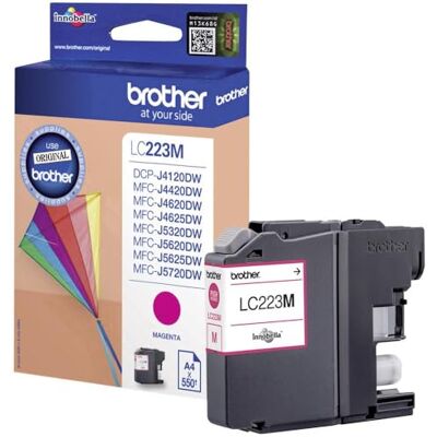 Brother LC-223 Cartucho de tinta magenta capacidad estándar 550 páginas 1 paquete Brother LC-223 Cartucho de tinta magenta capacidad estándar 550 páginas 1 paquete