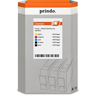 prindo Compatible con Epson 2X T3351 + 1x T3361 + 1x T3362 + 1x T3363 + 1x T3364 (33XL) prindo Compatible con Epson 2X T3351 + 1x T3361 + 1x T3362 + 1x T3363 + 1x T3364 (33XL)