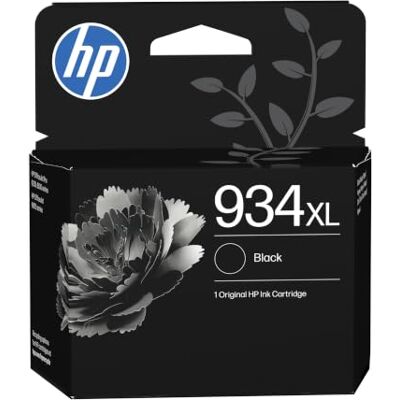 HP 934XL Negro, Cartucho de Tinta Original, Alta Capacidad Compatible con la serie OfficeJet 6800/6200, rendimiento de hasta 1000 páginas (C2P23AE) HP 934XL Negro, Cartucho de Tinta Original, Alta Capacidad Compatible con la serie OfficeJet 6800/6200, rendimiento de hasta 1000 páginas (C2P23AE)