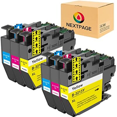 NEXTPAGE LC3213XL Cartuchos de tinta compatibles con Brother LC3213 LC3211 para DCP-J572DW DCP-J772DW DCP-J774DW MFC-J497DW MFC-J491DW MFC-J890DW MFC-J895DW (2 cian, 2 magenta, 2 amarillos) NEXTPAGE LC3213XL Cartuchos de tinta compatibles con Brother LC3213 LC3211 para DCP-J572DW DCP-J772DW DCP-J774DW MFC-J497DW MFC-J491DW MFC-J890DW MFC-J895DW (2 cian, 2 magenta, 2 amarillos)