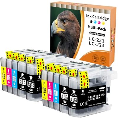 Starlet24 10x LC221 LC223 Cartuchos Compatibles para Brother LC-221 LC-223 para Brother DCP-J4120 DCP-J562 MFC-J4420 MFC-J4620 MFC-J4625 MFC-J480 MFC-J5320 MFC-J5620 MFC-J5625 MFC-J680 MFC-J880DW Starlet24 10x LC221 LC223 Cartuchos Compatibles para Brother LC-221 LC-223 para Brother DCP-J4120 DCP-J562 MFC-J4420 MFC-J4620 MFC-J4625 MFC-J480 MFC-J5320 MFC-J5620 MFC-J5625 MFC-J680 MFC-J880DW