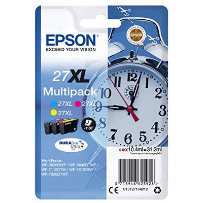 Epson C13T27154022 Cartucho de tinta, multi-pack XL, tricolor (amarillo, magenta, cian) Epson C13T27154022 Cartucho de tinta, multi-pack XL, tricolor (amarillo, magenta, cian)