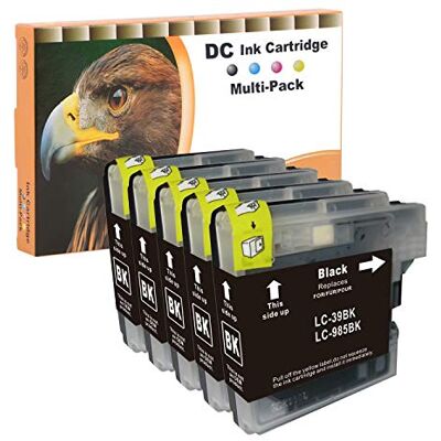 D&C Cartuchos de tinta compatibles con Brother LC-985 BK XL para DCP J125, J140 W, J315 W, J315 X, J415, J515 W, MFC J220, J265 W, J270 W, J280 W, J410 Serie D&C Cartuchos de tinta compatibles con Brother LC-985 BK XL para DCP J125, J140 W, J315 W, J315 X, J415, J515 W, MFC J220, J265 W, J270 W, J280 W, J410 Serie