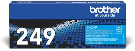 Brother TN-249C Cartucho de tóner, Cian, Paquete único, Ultra Alto Rendimiento, Incluye 1 Cartucho de tóner, Suministros Originales