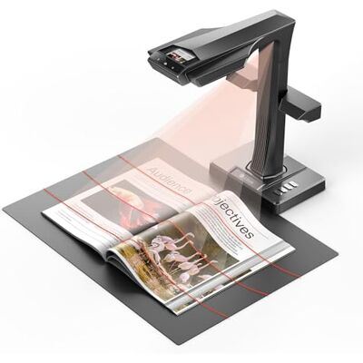 CZUR ET18 Pro Escáner de Documentos Profesional con OCR Multilenguaje, Escáner de Libros de A3, Scanner Profesional de Alta Resolución HD de 18 MP, Compatible con macOS y Windows CZUR ET18 Pro Escáner de Documentos Profesional con OCR Multilenguaje, Escáner de Libros de A3, Scanner Profesional de Alta Resolución HD de 18 MP, Compatible con macOS y Windows