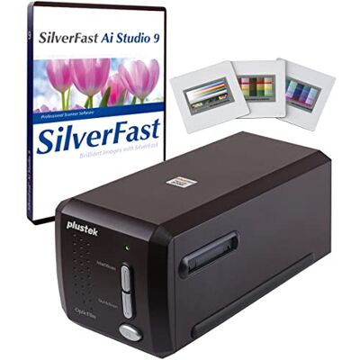 Plustek OpticFilm 8300i Ai Escáner de película Convierte 35 mm a digital, paquete SilverFast Ai Studio 9 + QuickScan Plus, incluye objetivo de calibración IT8 Plustek OpticFilm 8300i Ai Escáner de película Convierte 35 mm a digital, paquete SilverFast Ai Studio 9 + QuickScan Plus, incluye objetivo de calibración IT8