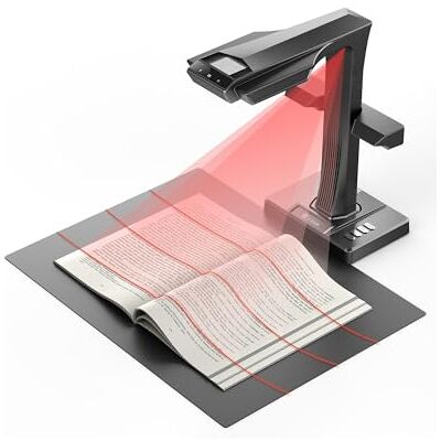 CZUR Escáner de Documentos ET MAX, escáner Profesional de Libros con cámara UHD de 38 MP, aplanamiento automático láser, escáner A3/A4 para escuelas y oficinas, Compatible con Windows/macOS/Linux CZUR Escáner de Documentos ET MAX, escáner Profesional de Libros con cámara UHD de 38 MP, aplanamiento automático láser, escáner A3/A4 para escuelas y oficinas, Compatible con Windows/macOS/Linux