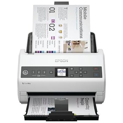 Epson Workforce DS-730N, Escáner Profesional Vertical de Color A4, USB y Ethernet, Alimentador automático de Documentos, escaneado Doble Cara (dúplex), Pantalla LCD Color, Blanco Epson Workforce DS-730N, Escáner Profesional Vertical de Color A4, USB y Ethernet, Alimentador automático de Documentos, escaneado Doble Cara (dúplex), Pantalla LCD Color, Blanco