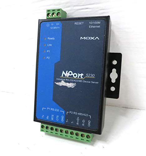 Moxa Nport 5230 Servidor Serie Rs-232,Rs-422,Rs-485 Serial Server (12 48 V, Snmp V1, Icmp, Ip, Tcp, Udp, Dhcp, Bootp, Telnet, Dns,Http, Smtp, Igmp V1/2, 67 X 100,4 X 22 Mm, 340 G, 0 55 °C)