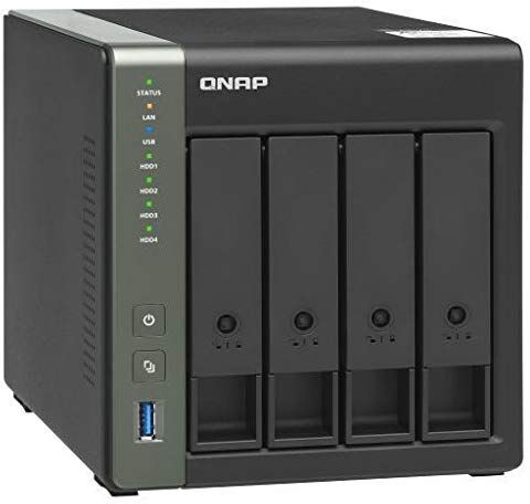 QNAP TS-431X3-4G WD40EFAX Servidor NAS (4 bahías, 16 TB, 4 TB rojos)