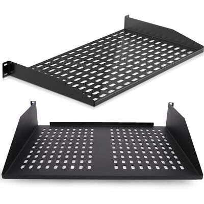 Pyle Estantería rack 19”. Bandeja, para servidor. Estantes ventilados para buena circulación de aire. De montaje en pared. Compatible, soporte de ordenador. Incluye 1U + 2U. 2 Piezas Pyle Estantería rack 19”. Bandeja, para servidor. Estantes ventilados para buena circulación de aire. De montaje en pared. Compatible, soporte de ordenador. Incluye 1U + 2U. 2 Piezas