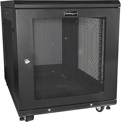 StarTech Armario Rack de Servidores 12U Rack Cerrado Informático de 4 Columnas 19" con Bandeja y Gestión de Cables Profundidad de Montaje 75 cm Carga 450 kg StarTech Armario Rack de Servidores 12U Rack Cerrado Informático de 4 Columnas 19" con Bandeja y Gestión de Cables Profundidad de Montaje 75 cm Carga 450 kg