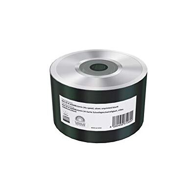 MediaRange Mini CD-R de 200 MB 22 min 24 x Velocidad de Escritura, Plateado, sin Imprimir/en Blanco, Paquete de película de 50 Pulgadas (retráctil) MediaRange Mini CD-R de 200 MB 22 min 24 x Velocidad de Escritura, Plateado, sin Imprimir/en Blanco, Paquete de película de 50 Pulgadas (retráctil)