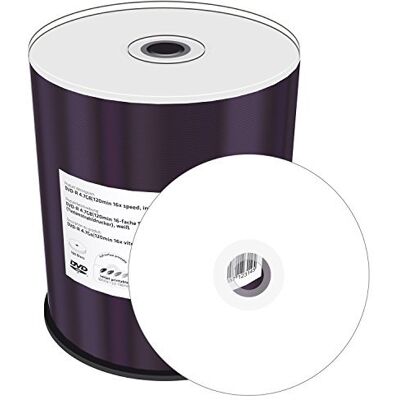 MediaRange Dvd-r 16x fullface-printable bobina 100 uds. MediaRange Dvd-r 16x fullface-printable bobina 100 uds.