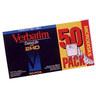 Verbatim Floppy Diskette DataLife IBM Formatted 50pk 1,44 MB Disquetes (1,44 MB) Verbatim Floppy Diskette DataLife IBM Formatted 50pk 1,44 MB Disquetes (1,44 MB)