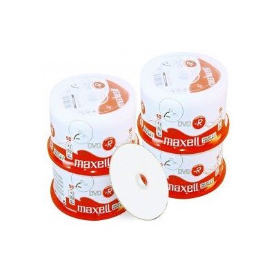 Maxell DVD-R 4.7 GB/120 Min, 16x, fullprintable, 200 Piezas en Caja Maxell DVD-R 4.7 GB/120 Min, 16x, fullprintable, 200 Piezas en Caja