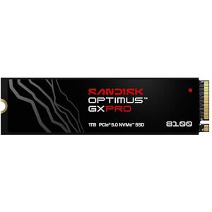 SanDisk Optimus GX Pro 8100 PCIe Gen 5 NVMe SSD 1 TB (velocidades de Lectura/Escritura secuenciales de hasta 14 900/11 000 MB/s, TLC 3D CBA NAND) SanDisk Optimus GX Pro 8100 PCIe Gen 5 NVMe SSD 1 TB (velocidades de Lectura/Escritura secuenciales de hasta 14 900/11 000 MB/s, TLC 3D CBA NAND)