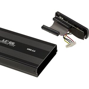 KALEA-INFORMATIQUE Carcasa USB Externa para Discos Duros IDE 3.5 de 40 Patillas con Fuente de alimentación Externa. Aluminio, Color Negro KALEA-INFORMATIQUE Carcasa USB Externa para Discos Duros IDE 3.5 de 40 Patillas con Fuente de alimentación Externa. Aluminio, Color Negro
