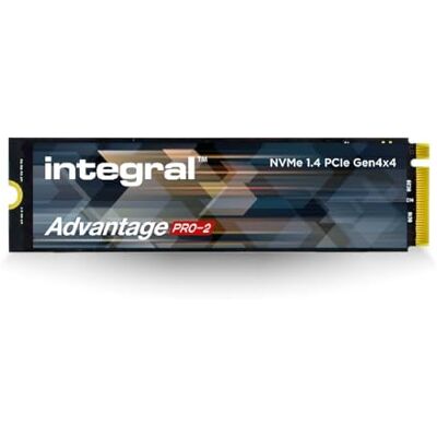 Integral 1TB Advantage Pro-2 M.2 2280 PCIe Gen4 X4 NVMe 1.4 Interna SSD hasta 7200 MB/s de Lectura y 6100 MB/s de Escritura Juegos, edición de vídeo y fotografías, diseño, renderizado 3D y más Integral 1TB Advantage Pro-2 M.2 2280 PCIe Gen4 X4 NVMe 1.4 Interna SSD hasta 7200 MB/s de Lectura y 6100 MB/s de Escritura Juegos, edición de vídeo y fotografías, diseño, renderizado 3D y más