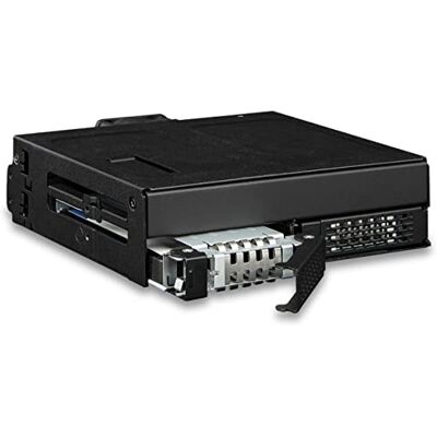 Icy Dock ToughArmor MB105VP-B, Estante removible metálico 2 x 2,5" SSD NVMe U.2/U.3 SlimSAS (SFF-8654 8i) pinout definido por SFF 9402 Rev 1.1, PCIe 4.0, para bahía de Unidad de 5,25 Icy Dock ToughArmor MB105VP-B, Estante removible metálico 2 x 2,5" SSD NVMe U.2/U.3 SlimSAS (SFF-8654 8i) pinout definido por SFF 9402 Rev 1.1, PCIe 4.0, para bahía de Unidad de 5,25