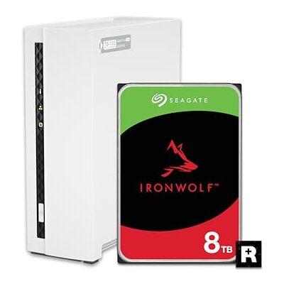 QNAP NAS Home de 1 bahía con Capacidad de Almacenamiento de 8 TB, Paquete de Unidades Seagate IronWolf preconfiguradas, con Puertos de 1 GbE (TS-133-18ST-US) QNAP NAS Home de 1 bahía con Capacidad de Almacenamiento de 8 TB, Paquete de Unidades Seagate IronWolf preconfiguradas, con Puertos de 1 GbE (TS-133-18ST-US)