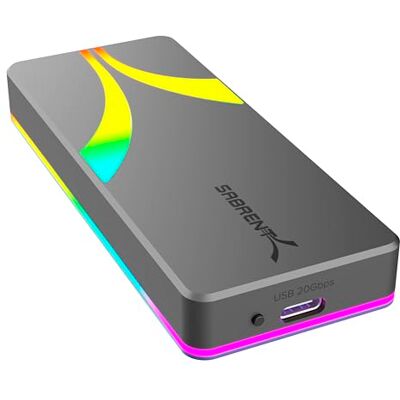 SABRENT Carcasa SSD M.2 NVMe y SATA USB 3.2 Tipo-C De Alta Velocidad a 20Gbps Compatible con SSD de Llave M y M+B en Tamaños 2230/2242/2260/2280, Soporta UASP y (EC-RGBG) SABRENT Carcasa SSD M.2 NVMe y SATA USB 3.2 Tipo-C De Alta Velocidad a 20Gbps Compatible con SSD de Llave M y M+B en Tamaños 2230/2242/2260/2280, Soporta UASP y (EC-RGBG)