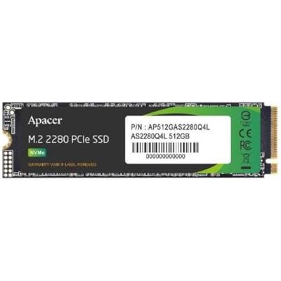 Apacer SSD 512GB M.2 PCIe Gen4 x 4 NVMe Velocidad máxima de lectura 3600MB/s Velocidad máxima de escritura 3000MB/s AS2280Q4L AP512GAS2280Q4L-1 Apacer SSD 512GB M.2 PCIe Gen4 x 4 NVMe Velocidad máxima de lectura 3600MB/s Velocidad máxima de escritura 3000MB/s AS2280Q4L AP512GAS2280Q4L-1