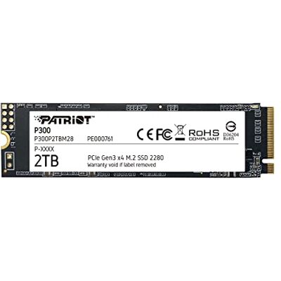 Patriot Memory Patriot P300 M.2 PCIe Gen 3 x4 2TB SSD NVMe M.2 de bajo consumo P300P2TBM28 Velocidad de lectura hasta 2100 MB/s y escritura de 1650 MB/s Patriot Memory Patriot P300 M.2 PCIe Gen 3 x4 2TB SSD NVMe M.2 de bajo consumo P300P2TBM28 Velocidad de lectura hasta 2100 MB/s y escritura de 1650 MB/s