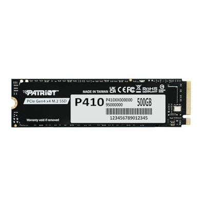 Patriot Memory Patriot P410 500GB Internal SSD NVMe PCIe Gen 4x4 M.2 2280 Sequential Read: Up to 5,000MB/s and Sequential Write: Up to 2,300MB/s PS5 Compatible Solid State Drive P410P500GM28H Patriot Memory Patriot P410 500GB Internal SSD NVMe PCIe Gen 4x4 M.2 2280 Sequential Read: Up to 5,000MB/s and Sequential Write: Up to 2,300MB/s PS5 Compatible Solid State Drive P410P500GM28H
