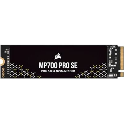 Corsair MP700 Pro SE 4 TB M.2 PCIe Gen5 x4 NVMe 2.0 SSD – M.2 2280 – hasta 14.000 MB/s Velocidad de Lectura Secuencial – TLC NAND de Alta Densidad – Negro Corsair MP700 Pro SE 4 TB M.2 PCIe Gen5 x4 NVMe 2.0 SSD – M.2 2280 – hasta 14.000 MB/s Velocidad de Lectura Secuencial – TLC NAND de Alta Densidad – Negro