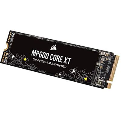 Corsair MP600 CORE XT 1TB PCIe Gen4 x4 NVMe M.2 SSD – NAND QLC de Alta Densidad – M.2 2280 – Compatible con DirectStorage Up to 5,000MB/sec – Portátiles y Ordenadores de Sobremesa PCIe 4.0 – Negro Corsair MP600 CORE XT 1TB PCIe Gen4 x4 NVMe M.2 SSD – NAND QLC de Alta Densidad – M.2 2280 – Compatible con DirectStorage Up to 5,000MB/sec – Portátiles y Ordenadores de Sobremesa PCIe 4.0 – Negro