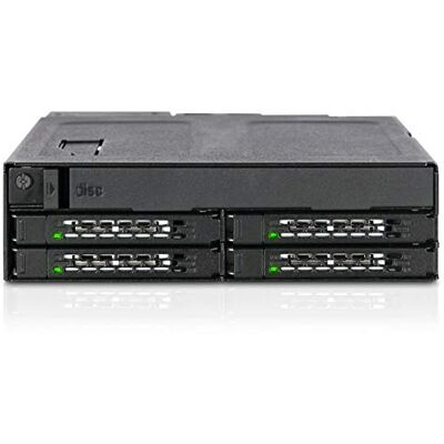 Icy Dock ToughArmor MB604SPO-B Bastidor móvil, Caja de Jaula de Intercambio en Caliente de Metal Resistente para SSD o HDD SAS/SATA de 4 x 2,5" y Bandeja ODD ultradelgada para bahía de 5,25 Icy Dock ToughArmor MB604SPO-B Bastidor móvil, Caja de Jaula de Intercambio en Caliente de Metal Resistente para SSD o HDD SAS/SATA de 4 x 2,5" y Bandeja ODD ultradelgada para bahía de 5,25