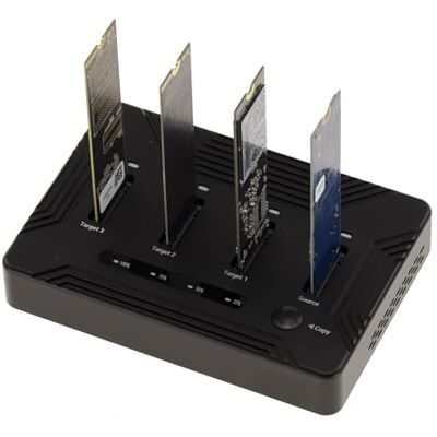 KALEA-INFORMATIQUE Dock de clonación para 4 SSD M2 NVMe Gen 3.0 y 4.0 con Enlace USB4 Thunderbolt 40G. Capacidad soportada 32TB KALEA-INFORMATIQUE Dock de clonación para 4 SSD M2 NVMe Gen 3.0 y 4.0 con Enlace USB4 Thunderbolt 40G. Capacidad soportada 32TB