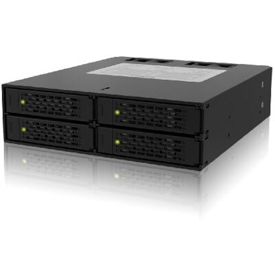Icy Dock ToughArmor MB994SP-4S Caja de backplane, Rack móvil, Caja de Rack Metal Hot Swap para 4 x SSD o HDD 2.5" SAS & SATA In 1 bahía de 5.25 Icy Dock ToughArmor MB994SP-4S Caja de backplane, Rack móvil, Caja de Rack Metal Hot Swap para 4 x SSD o HDD 2.5" SAS & SATA In 1 bahía de 5.25