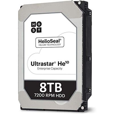 HGST Hitachi Ultrastar HE10 8 TB HUH721008ALE600 / 0F27455 HDD de 3,5 'SATA3 7200 256MB P3 HGST Hitachi Ultrastar HE10 8 TB HUH721008ALE600 / 0F27455 HDD de 3,5 'SATA3 7200 256MB P3