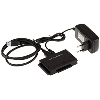 KALEA-INFORMATIQUE Adaptador convertidor para Disco Duro IDE 40 44 y SATA 2.5 3.5 a USB 3.0, soporta 3 Discos al Mismo Tiempo (USB3 5G) KALEA-INFORMATIQUE Adaptador convertidor para Disco Duro IDE 40 44 y SATA 2.5 3.5 a USB 3.0, soporta 3 Discos al Mismo Tiempo (USB3 5G)