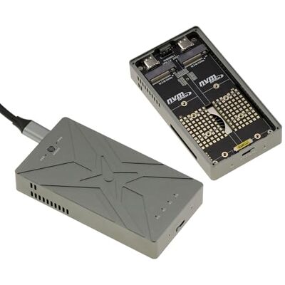 Carcasa de aluminio USB 3.2 Kalea-Informatique - Soporta 2 SSD M.2 NVMe RAID Carcasa de aluminio USB 3.2 Kalea-Informatique - Soporta 2 SSD M.2 NVMe RAID